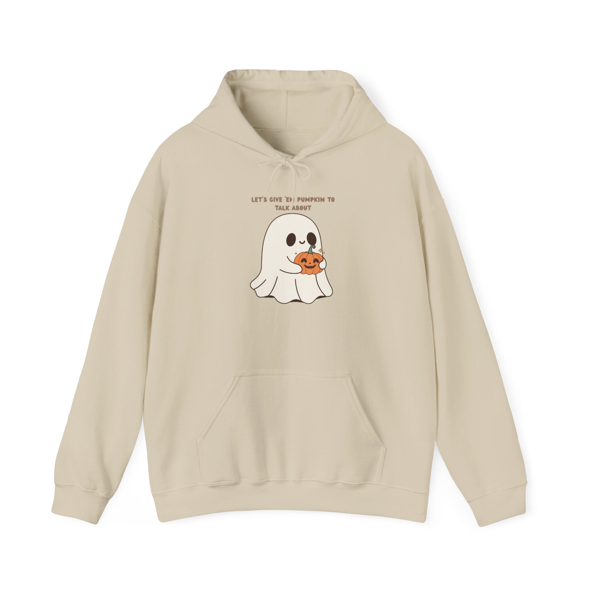 Ghost Pumpkin Hoodie Halloween Sweatshirt Cozy Fall Pullover