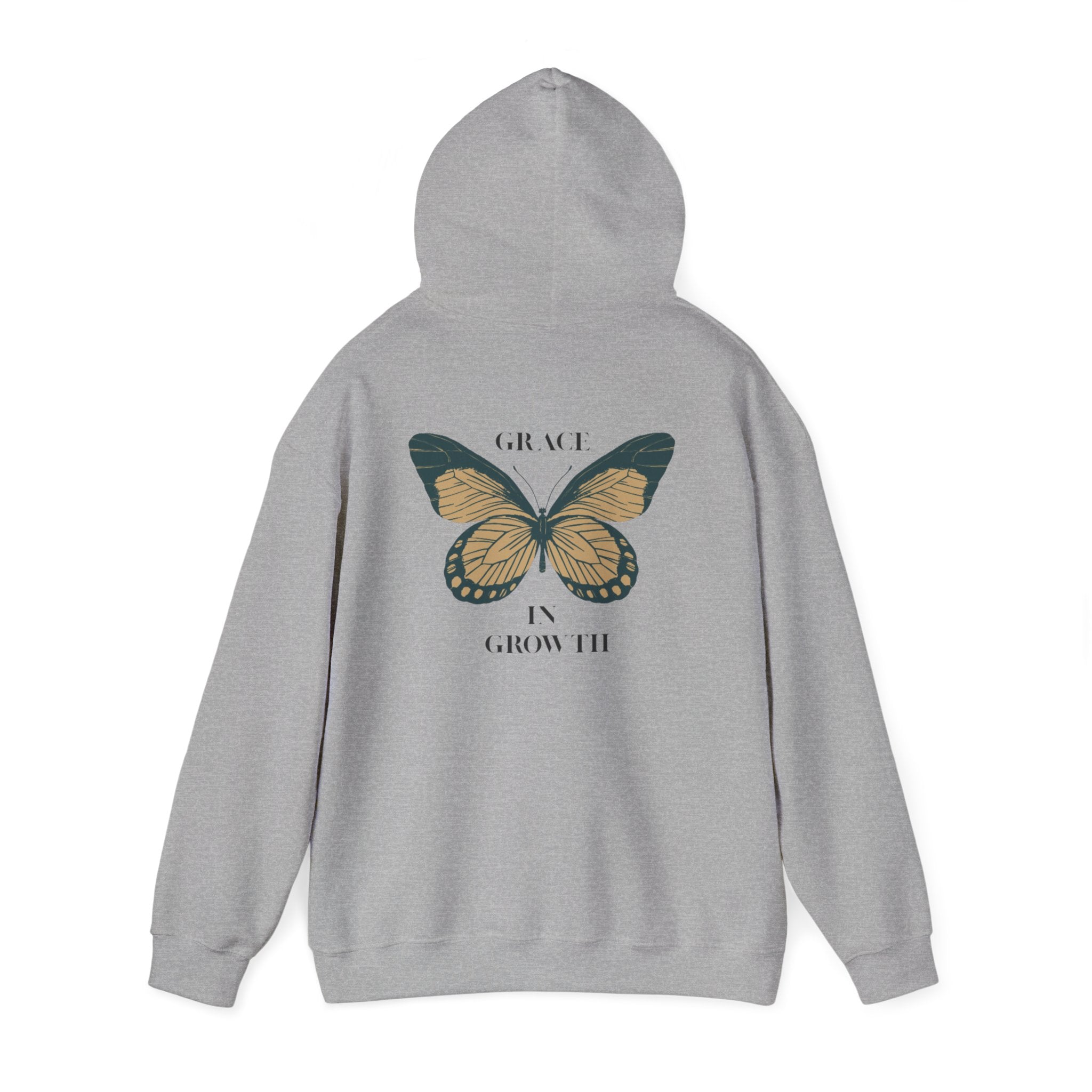 Grace in Growth Hoodie unisex butterfly motivational sweatshirt
