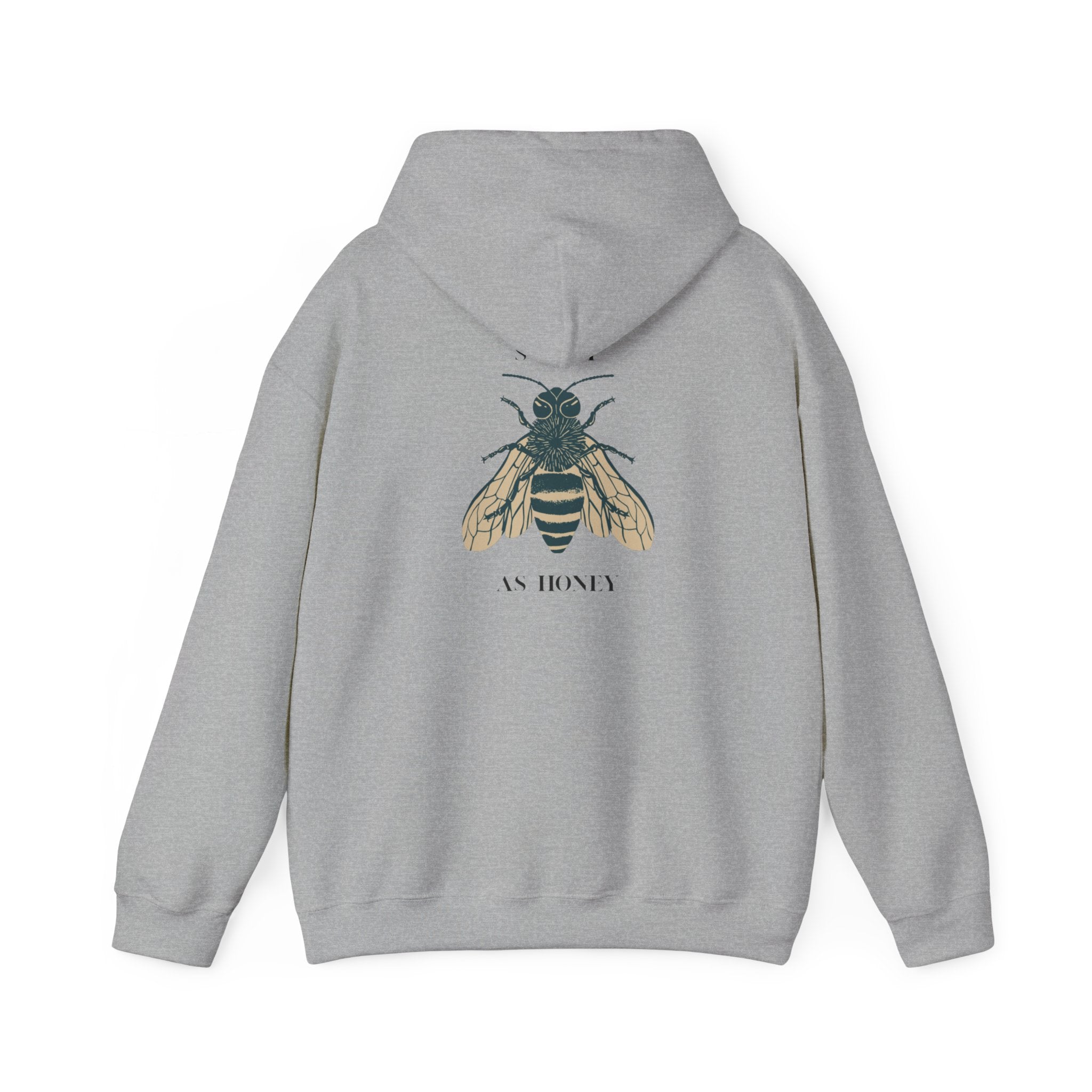 Bee Motif Unisex Hoodie – Organic Cotton Streetwear Sweatshirt