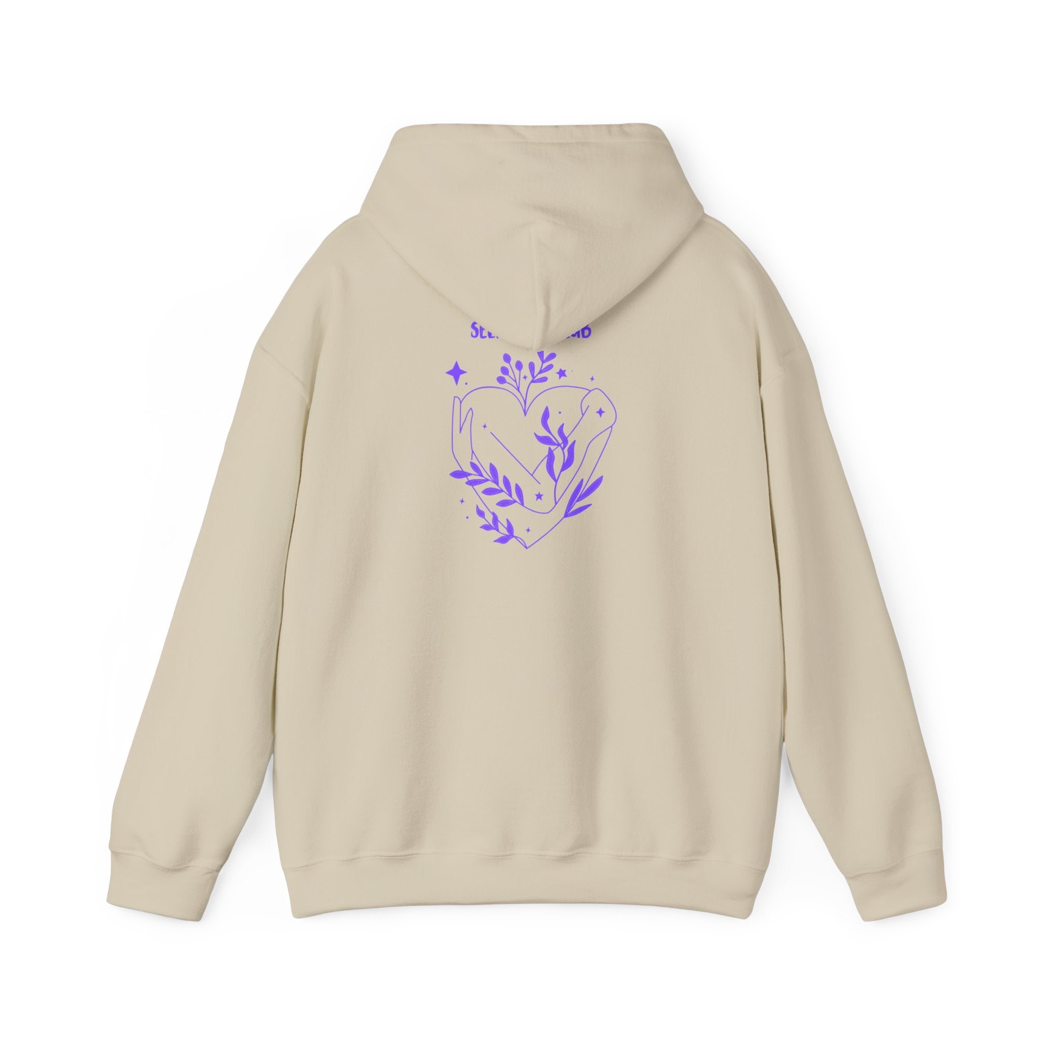 Floral Heart Hoodie cozy unisex sweatshirt for nature lovers