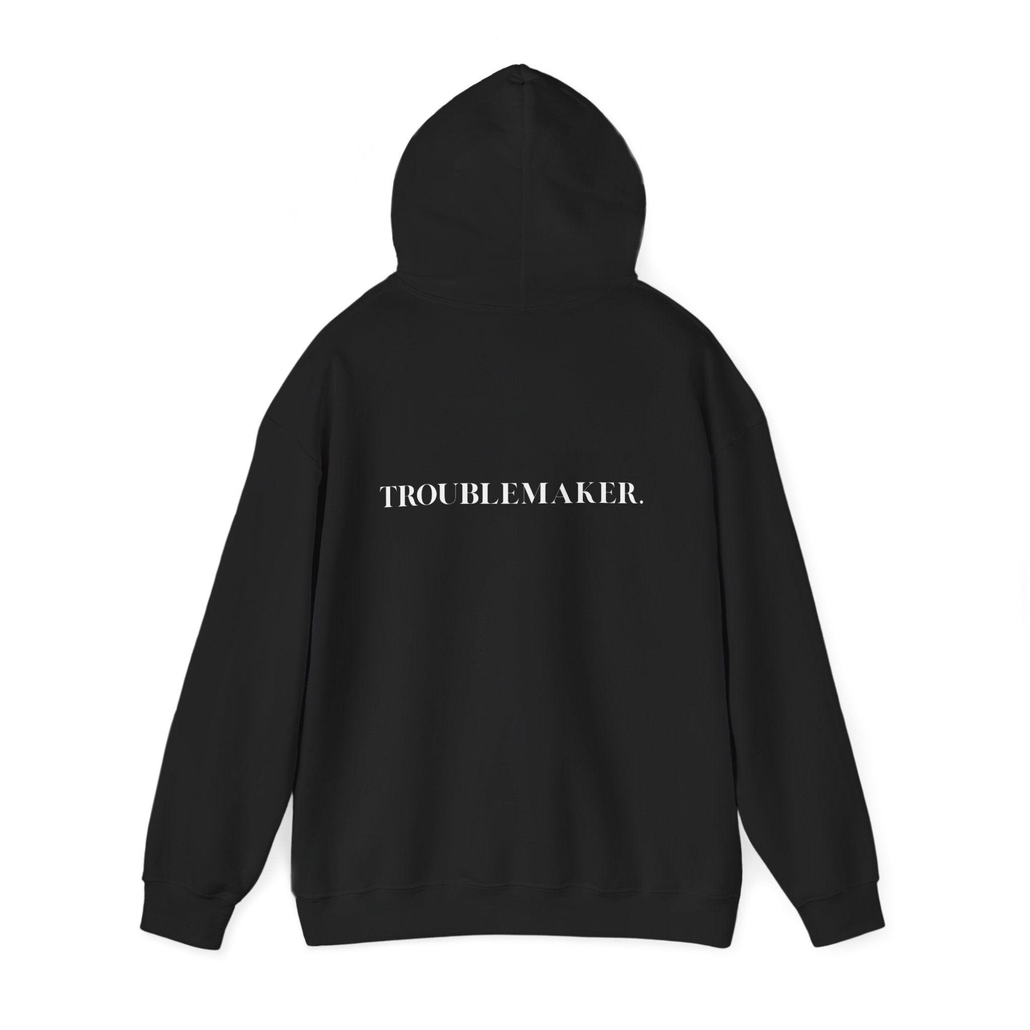 Troublemaker Graphic Hoodie – bold unisex sweatshirt for confident rebels