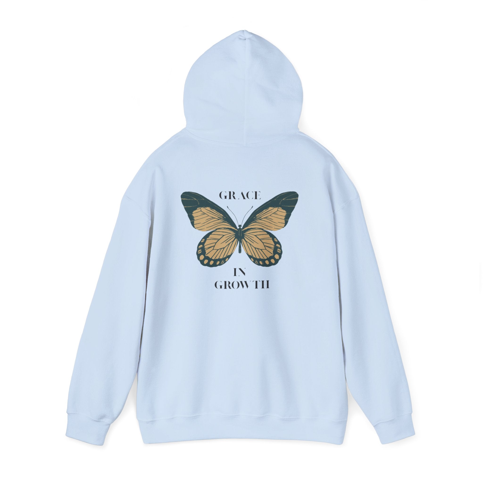 Grace in Growth Hoodie unisex butterfly motivational sweatshirt