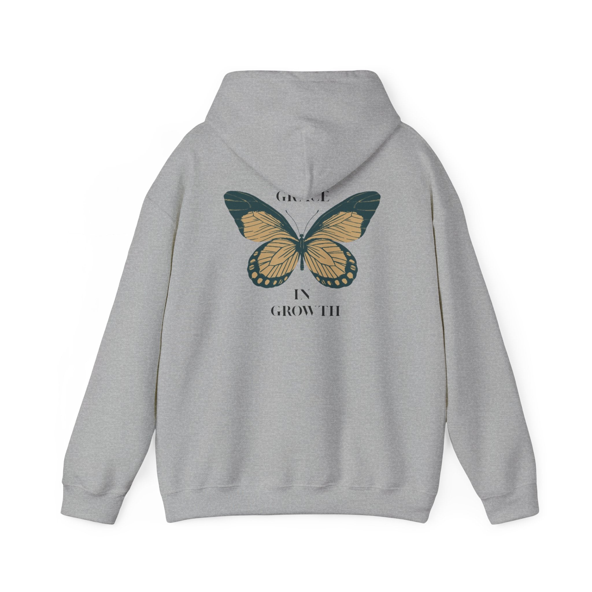 Grace in Growth Hoodie unisex butterfly motivational sweatshirt