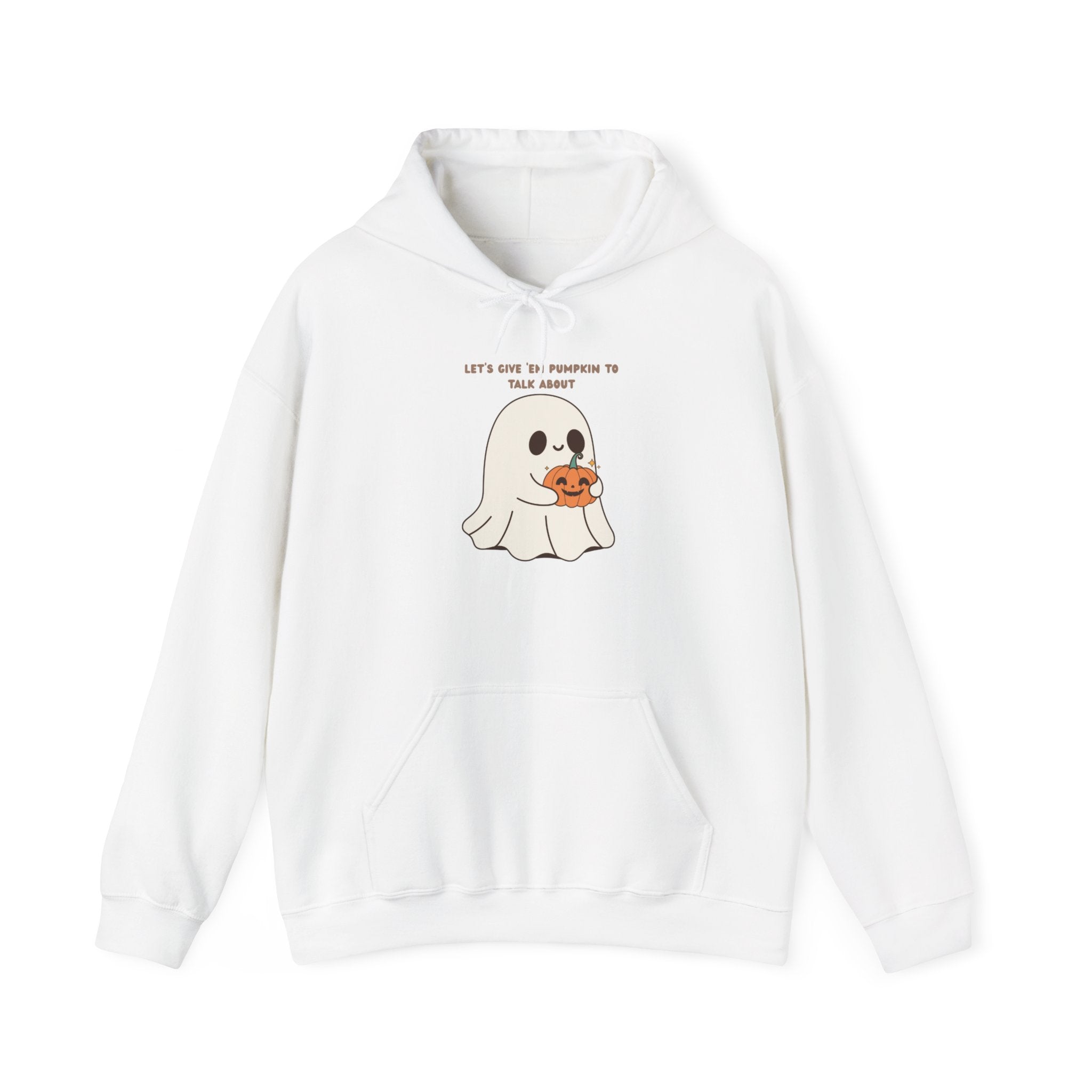 Ghost Pumpkin Hoodie Halloween Sweatshirt Cozy Fall Pullover
