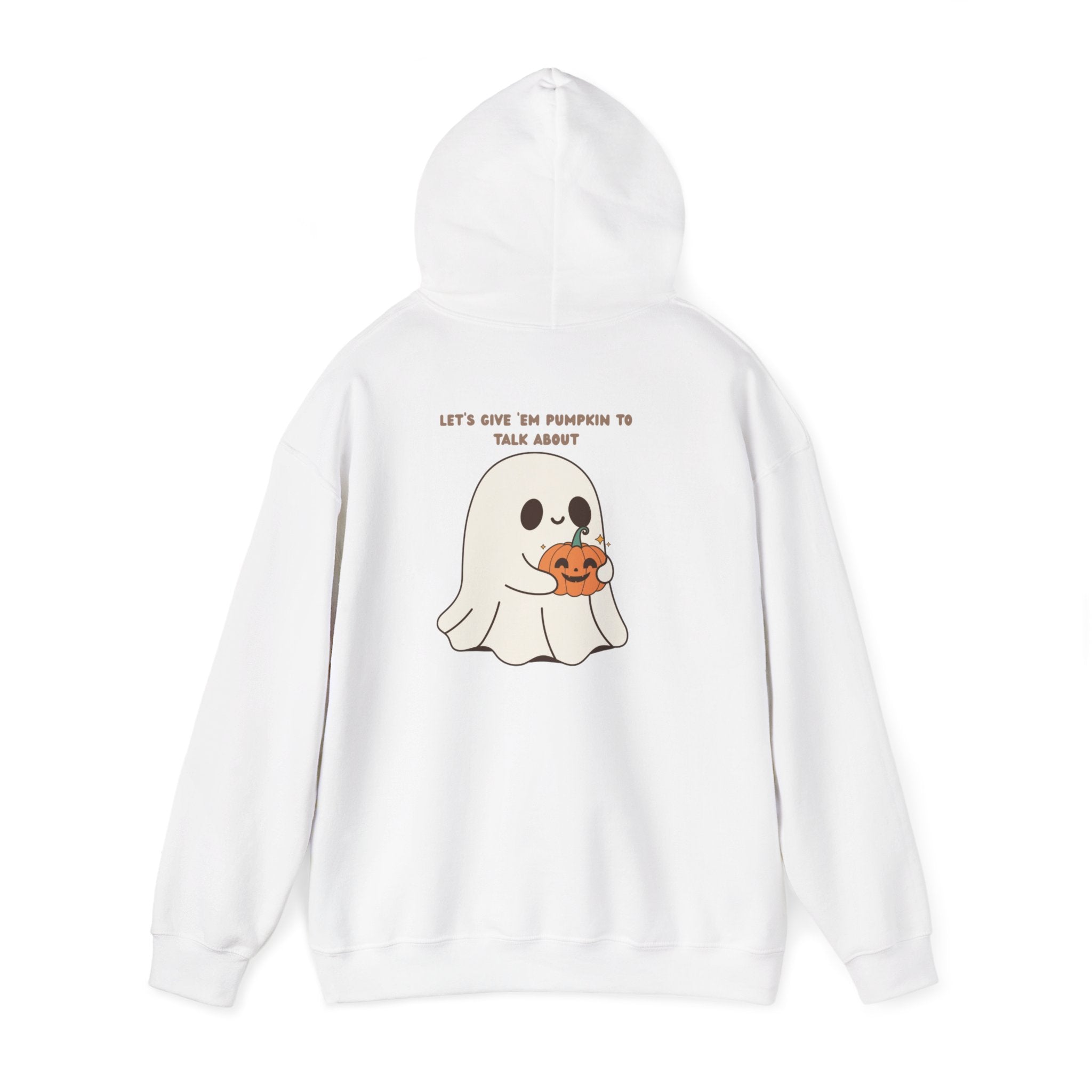 Ghost Pumpkin Hoodie Halloween Sweatshirt Cozy Fall Pullover