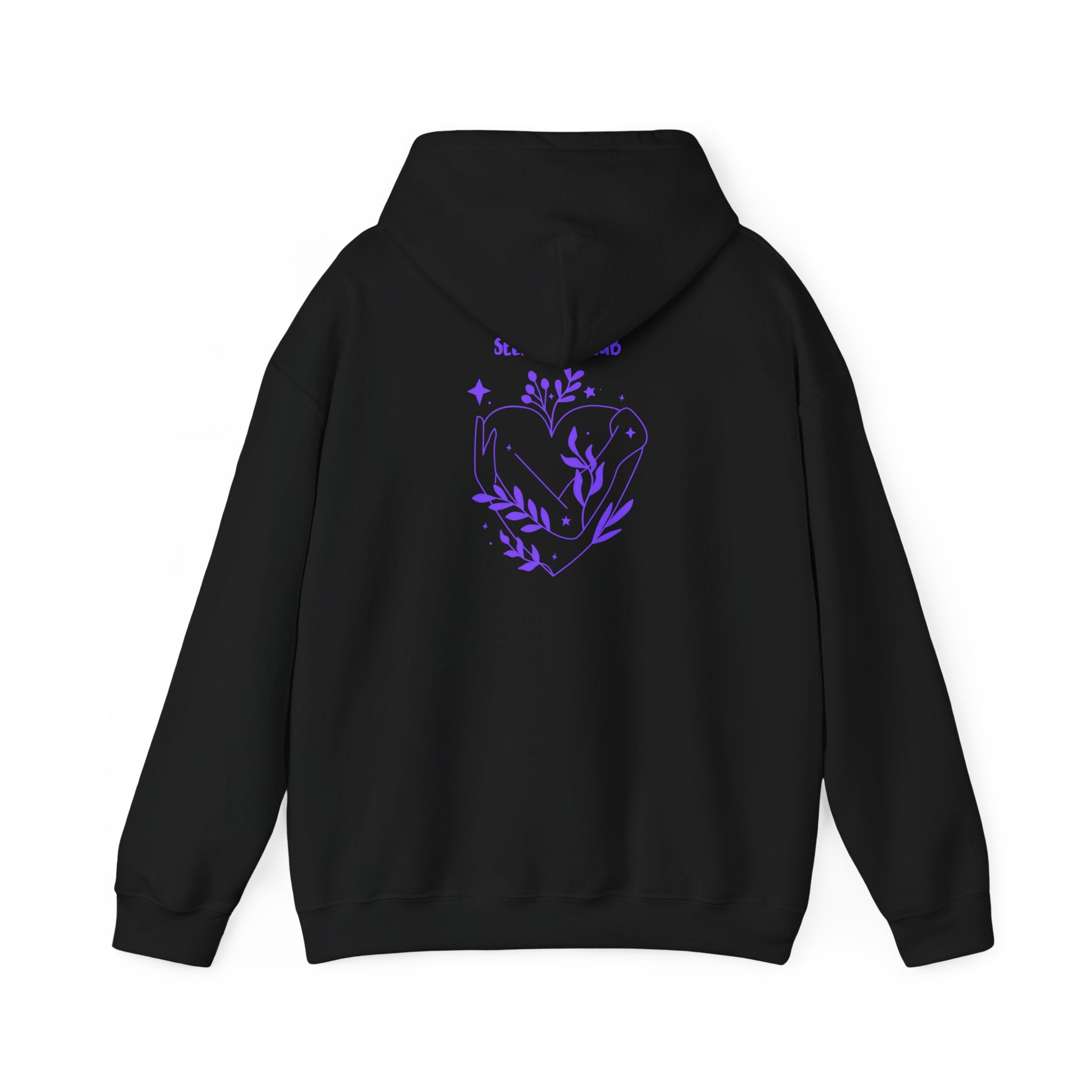 Floral Heart Hoodie cozy unisex sweatshirt for nature lovers
