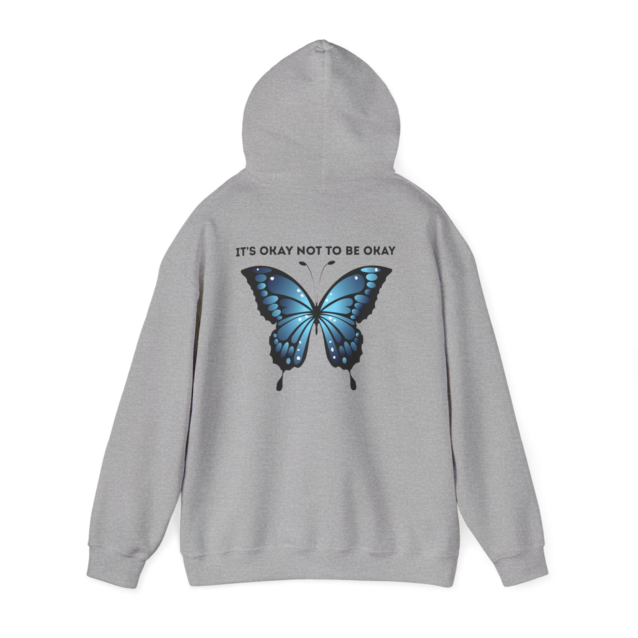 Mental Health Awareness Hoodie blue butterfly quote sweatshirt