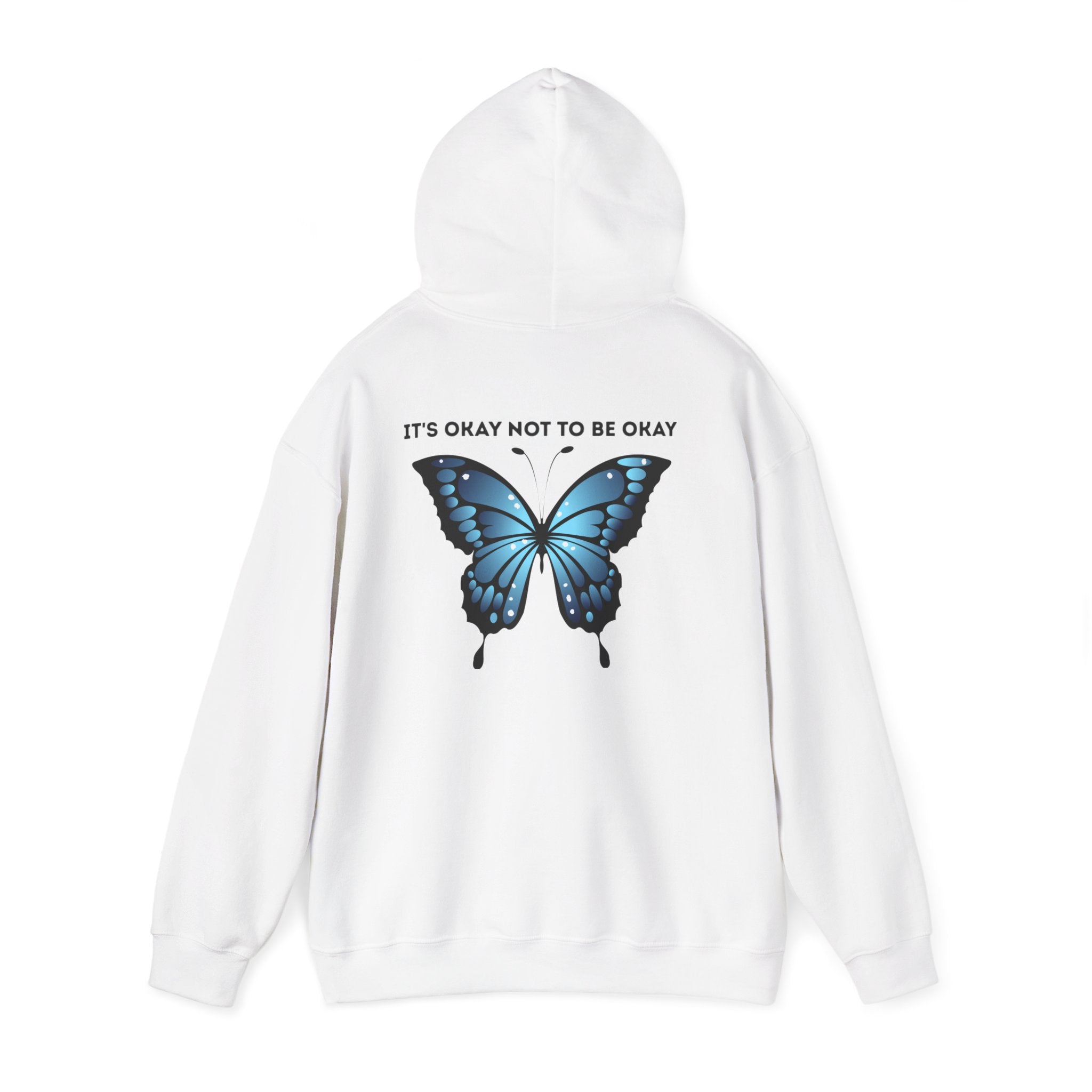 Mental Health Awareness Hoodie blue butterfly quote sweatshirt