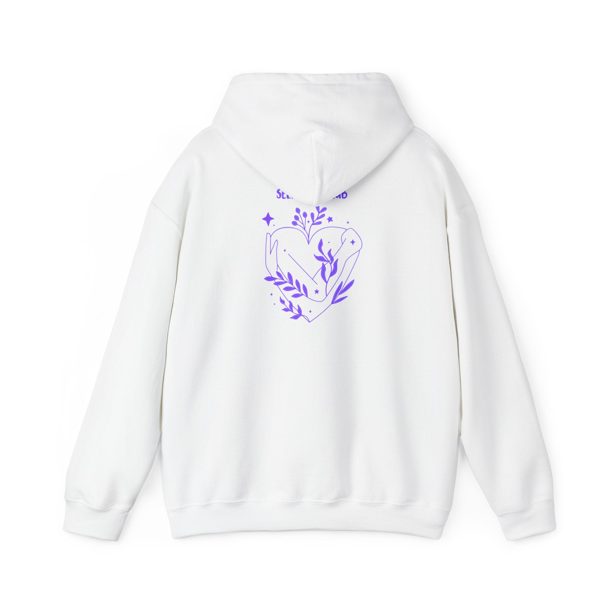 Floral Heart Hoodie cozy unisex sweatshirt for nature lovers