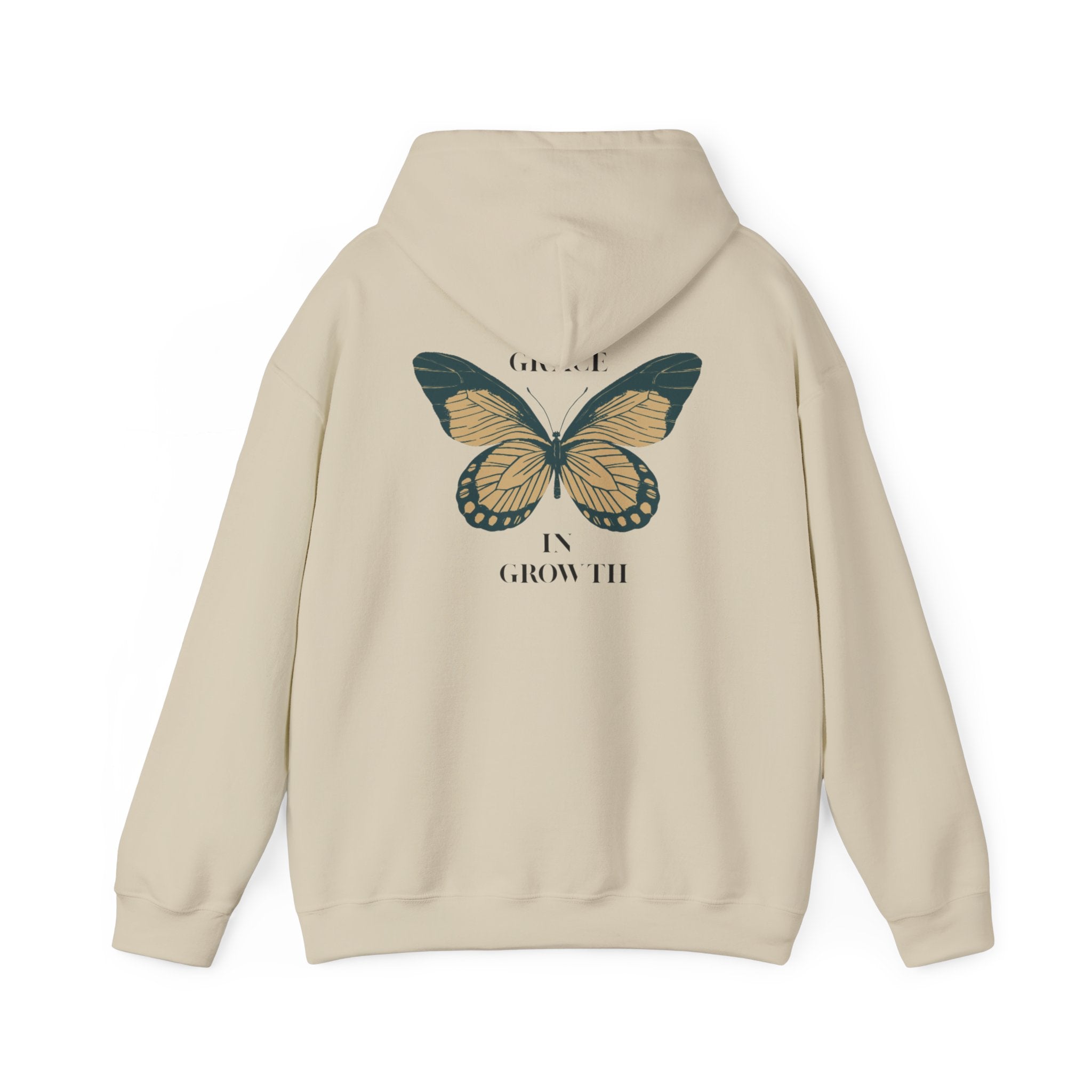 Grace in Growth Hoodie unisex butterfly motivational sweatshirt