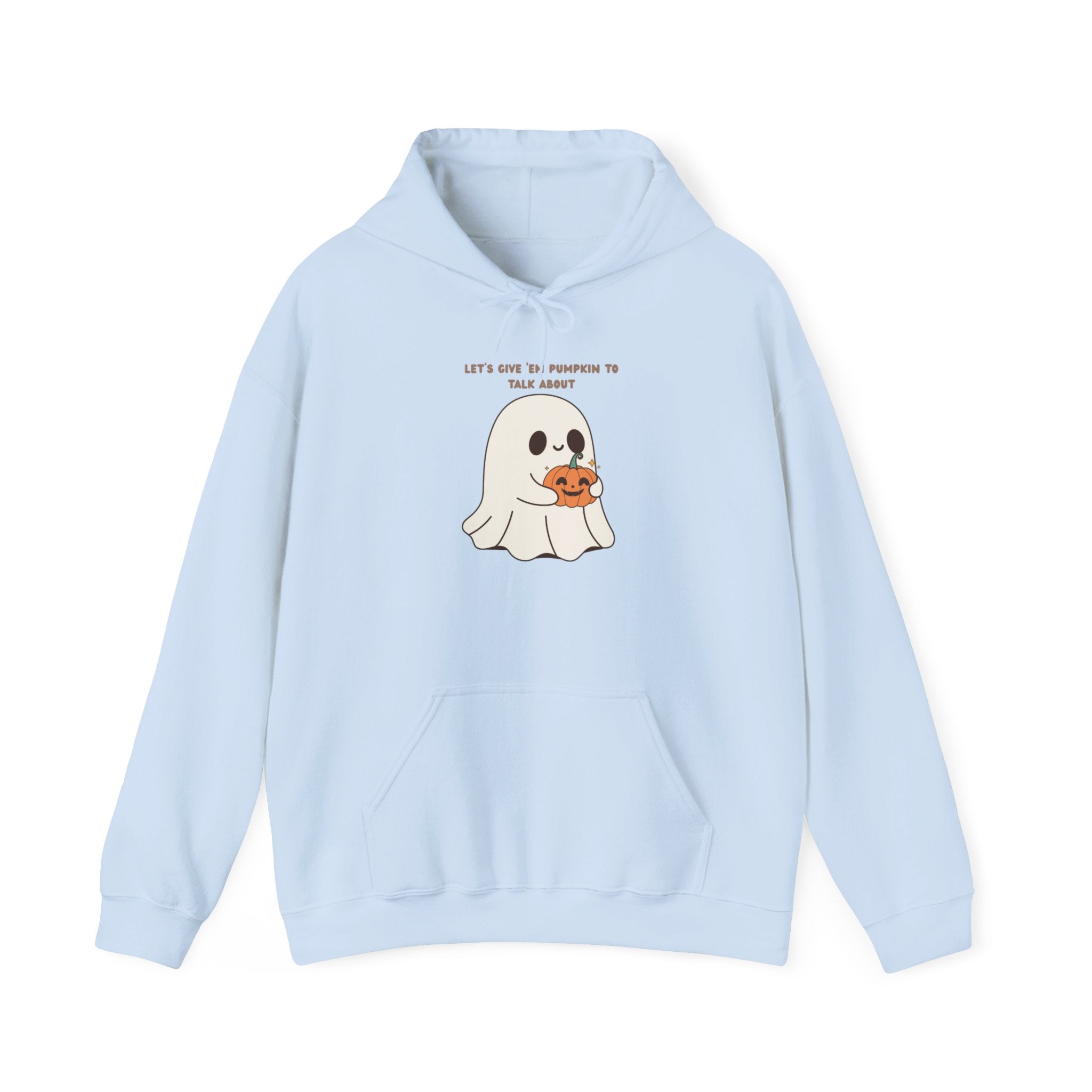 Ghost Pumpkin Hoodie Halloween Sweatshirt Cozy Fall Pullover
