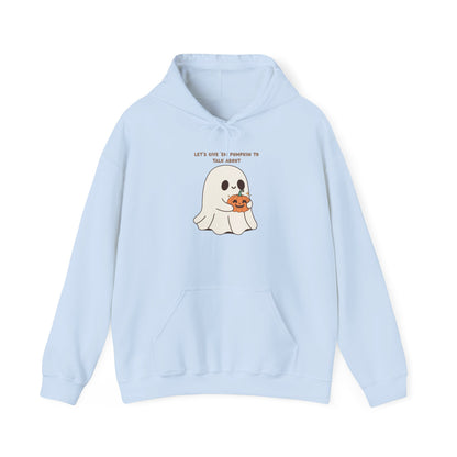 Ghost Pumpkin Hoodie Halloween Sweatshirt Cozy Fall Pullover