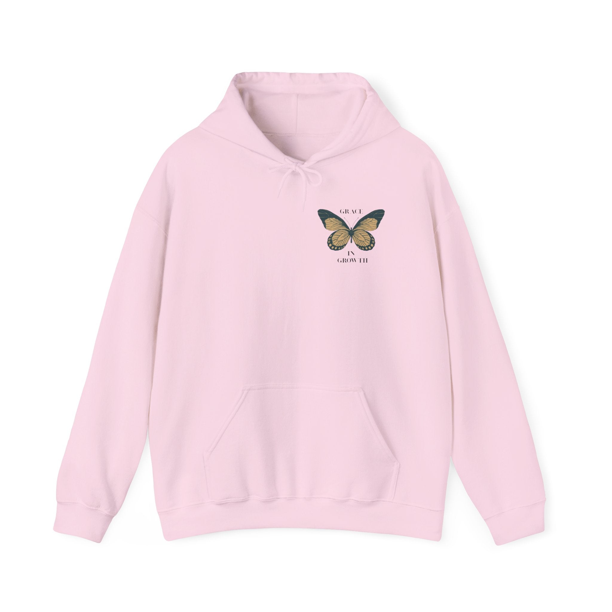 Grace in Growth Hoodie unisex butterfly motivational sweatshirt