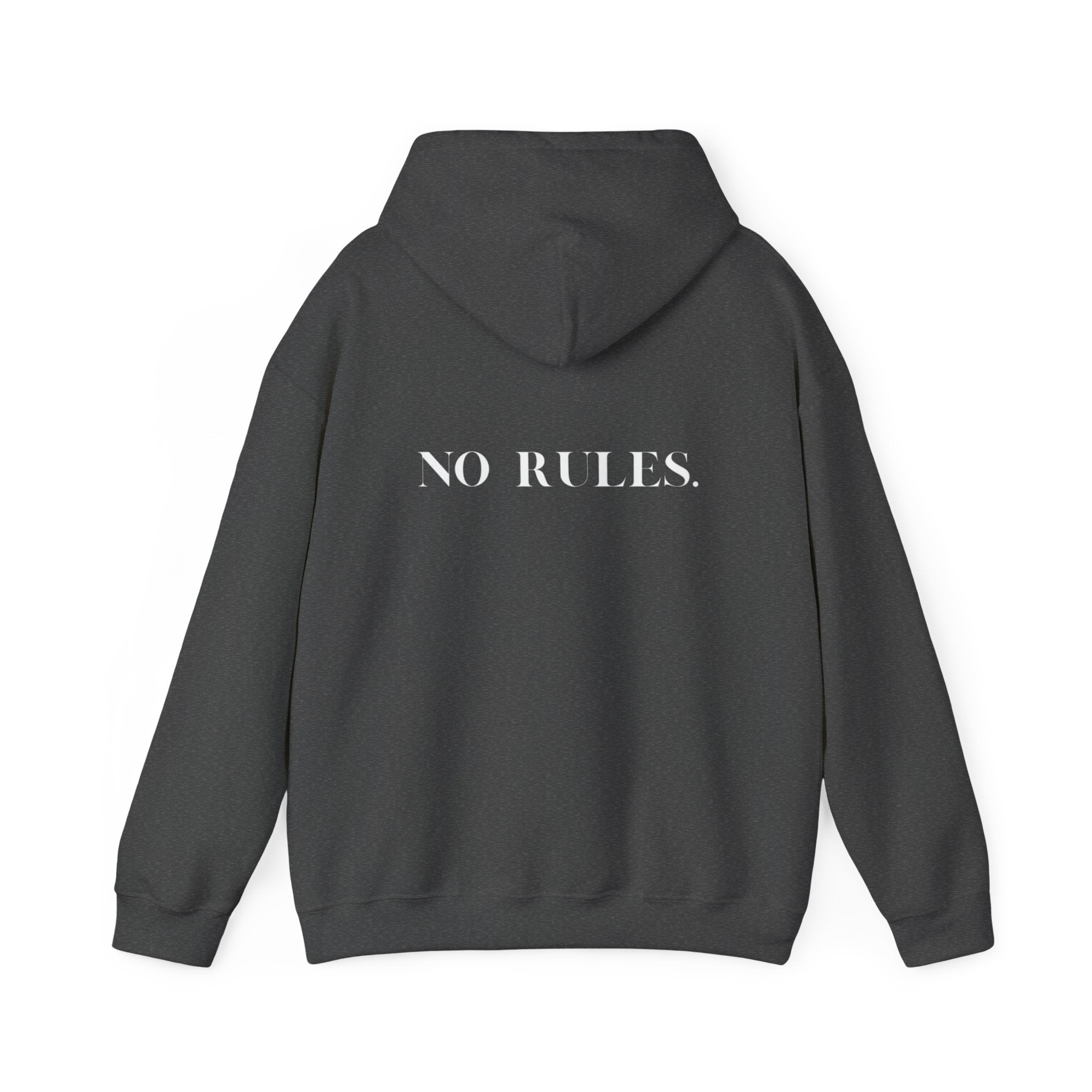 No Rules Black Hoodie – trendy unisex casual streetwear sweater