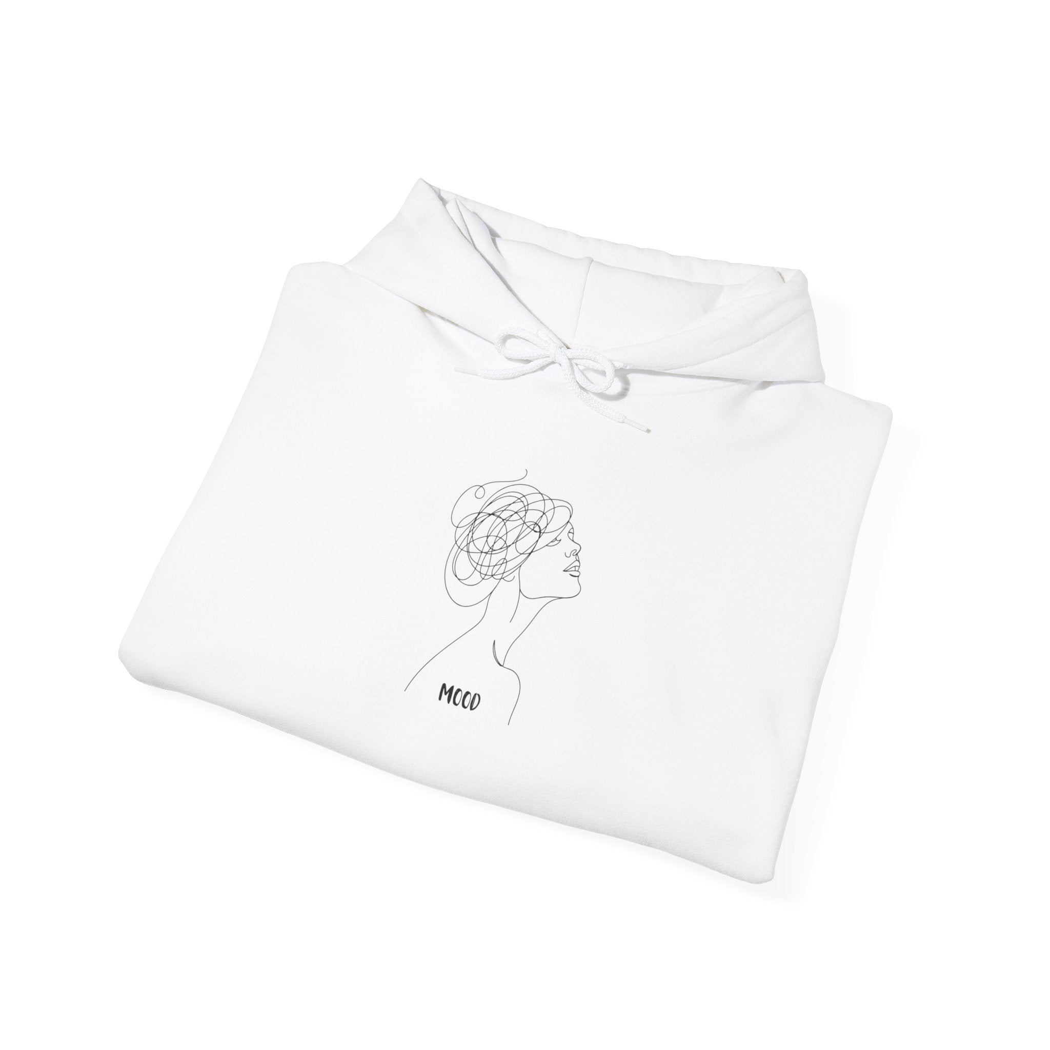 Elegant Floral Line Art Hoodie – minimalist unisex sweatshirt gift for her