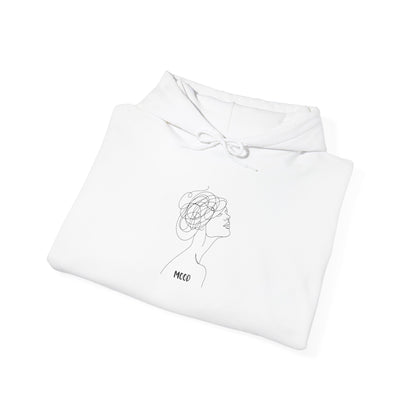 Elegant Floral Line Art Hoodie – minimalist unisex sweatshirt gift for her