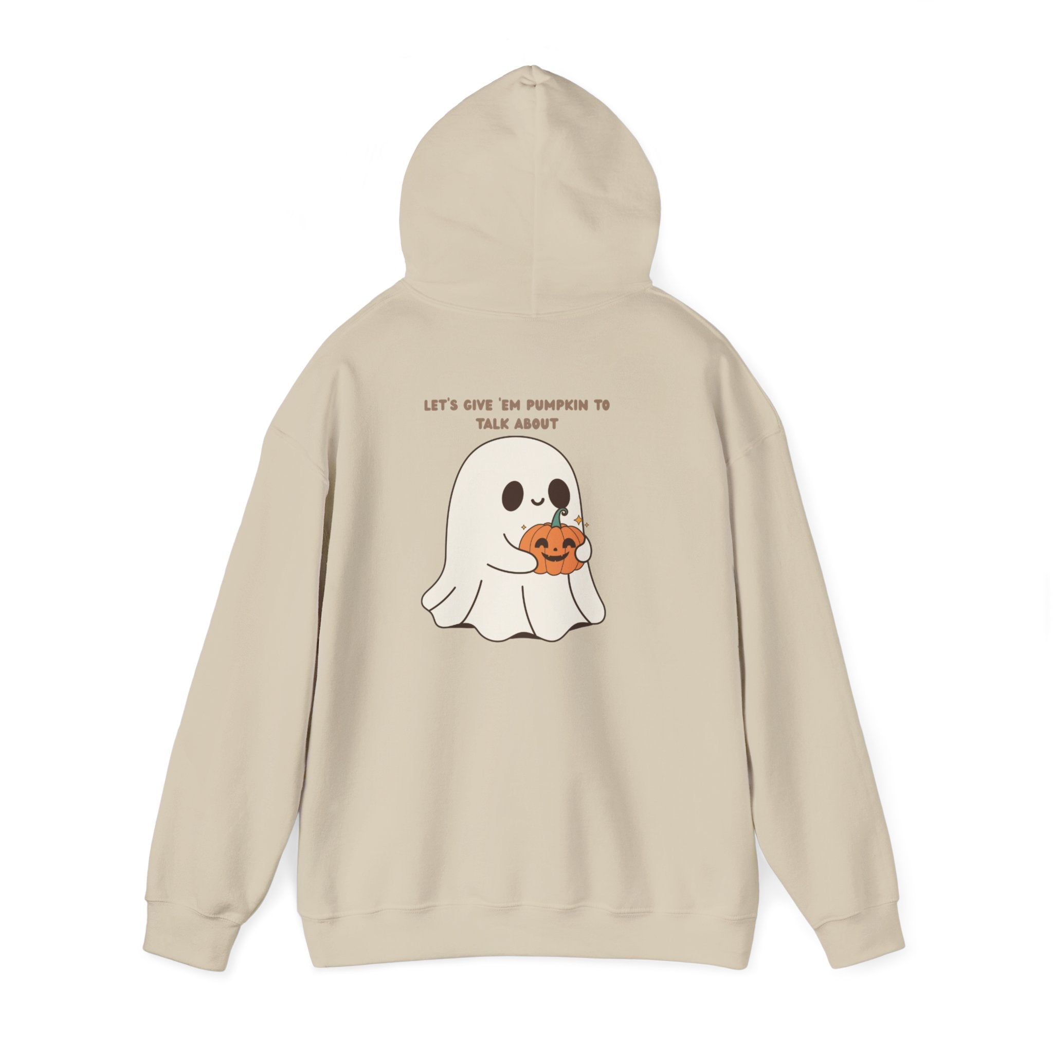 Ghost Pumpkin Hoodie Halloween Sweatshirt Cozy Fall Pullover