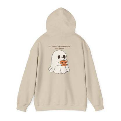 Ghost Pumpkin Hoodie Halloween Sweatshirt Cozy Fall Pullover