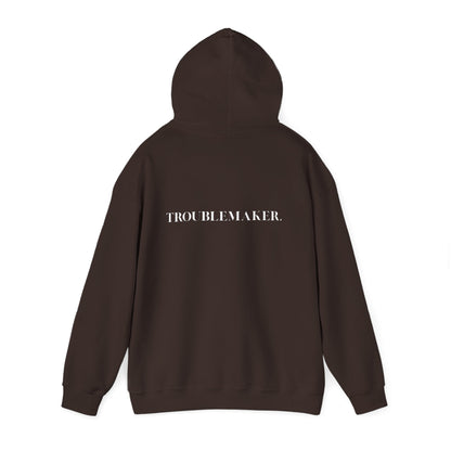 Troublemaker Graphic Hoodie – bold unisex sweatshirt for confident rebels