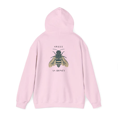 Bee Motif Unisex Hoodie – Organic Cotton Streetwear Sweatshirt