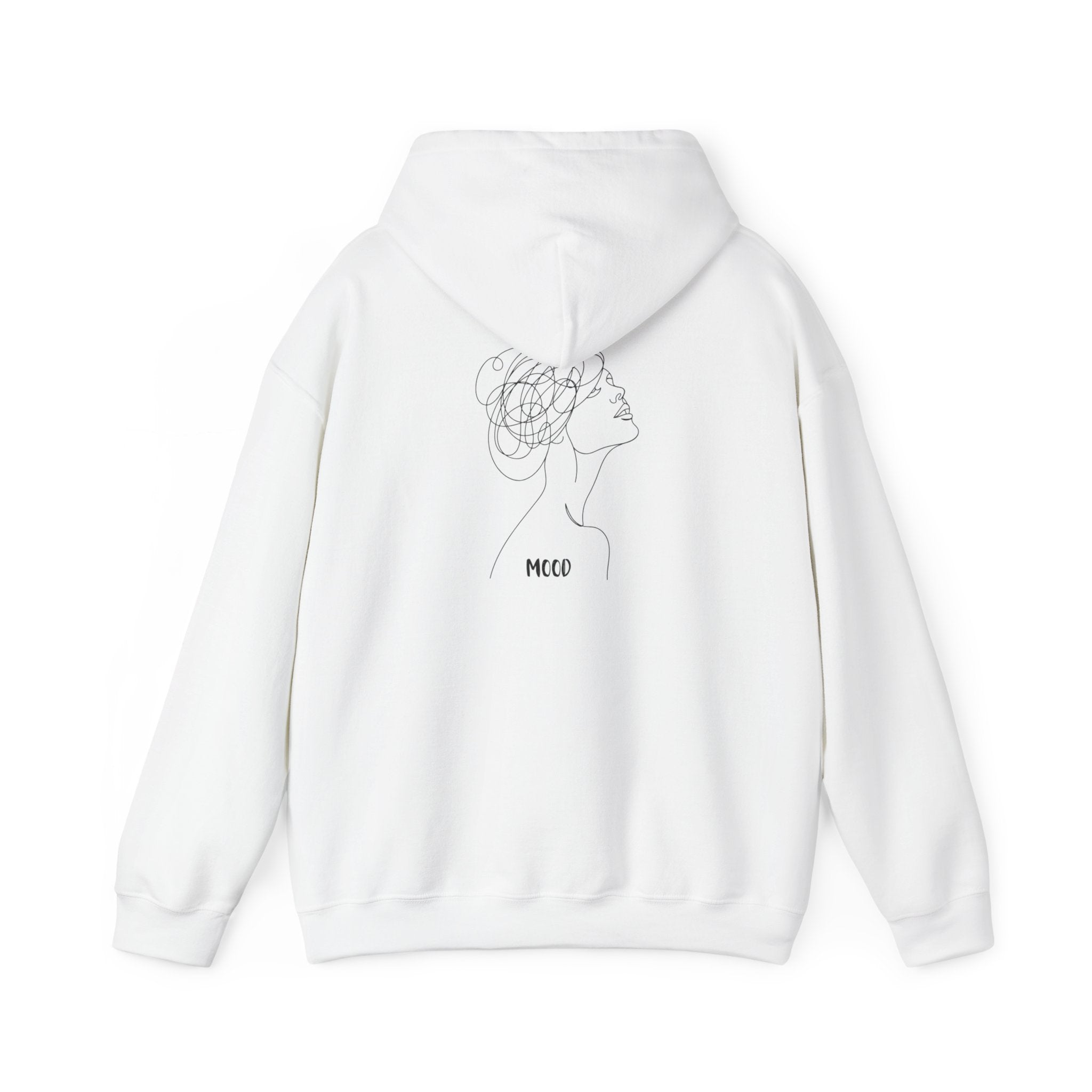 Elegant Floral Line Art Hoodie – minimalist unisex sweatshirt gift for her