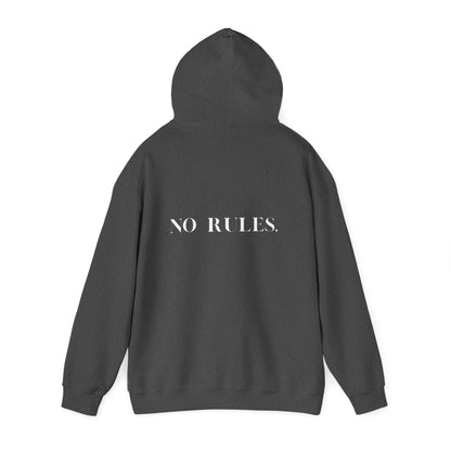 No Rules Black Hoodie – trendy unisex casual streetwear sweater