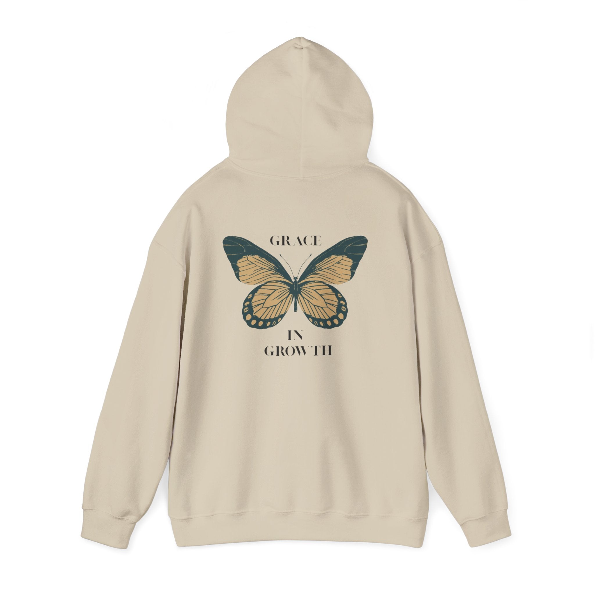 Grace in Growth Hoodie unisex butterfly motivational sweatshirt