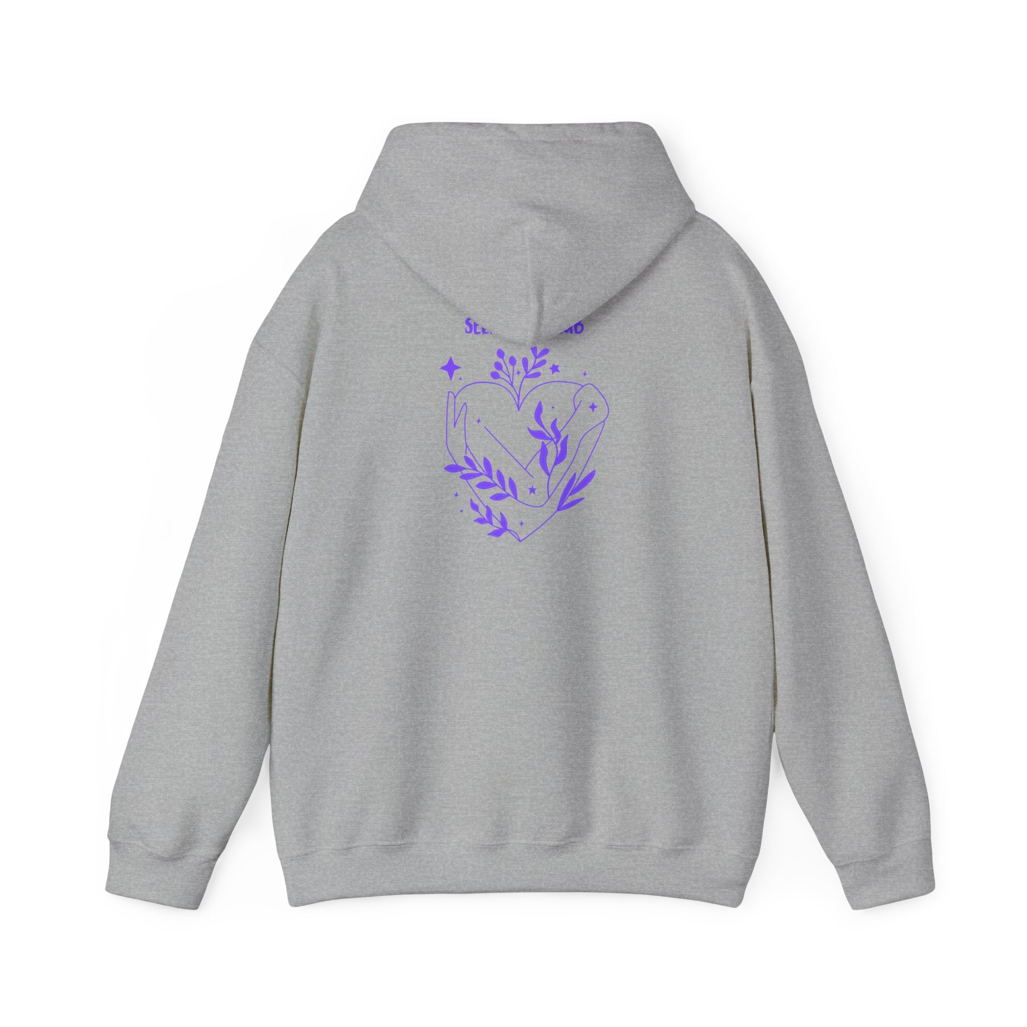 Floral Heart Hoodie cozy unisex sweatshirt for nature lovers
