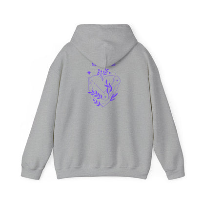 Floral Heart Hoodie cozy unisex sweatshirt for nature lovers