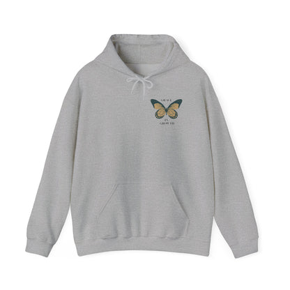 Grace in Growth Hoodie unisex butterfly motivational sweatshirt