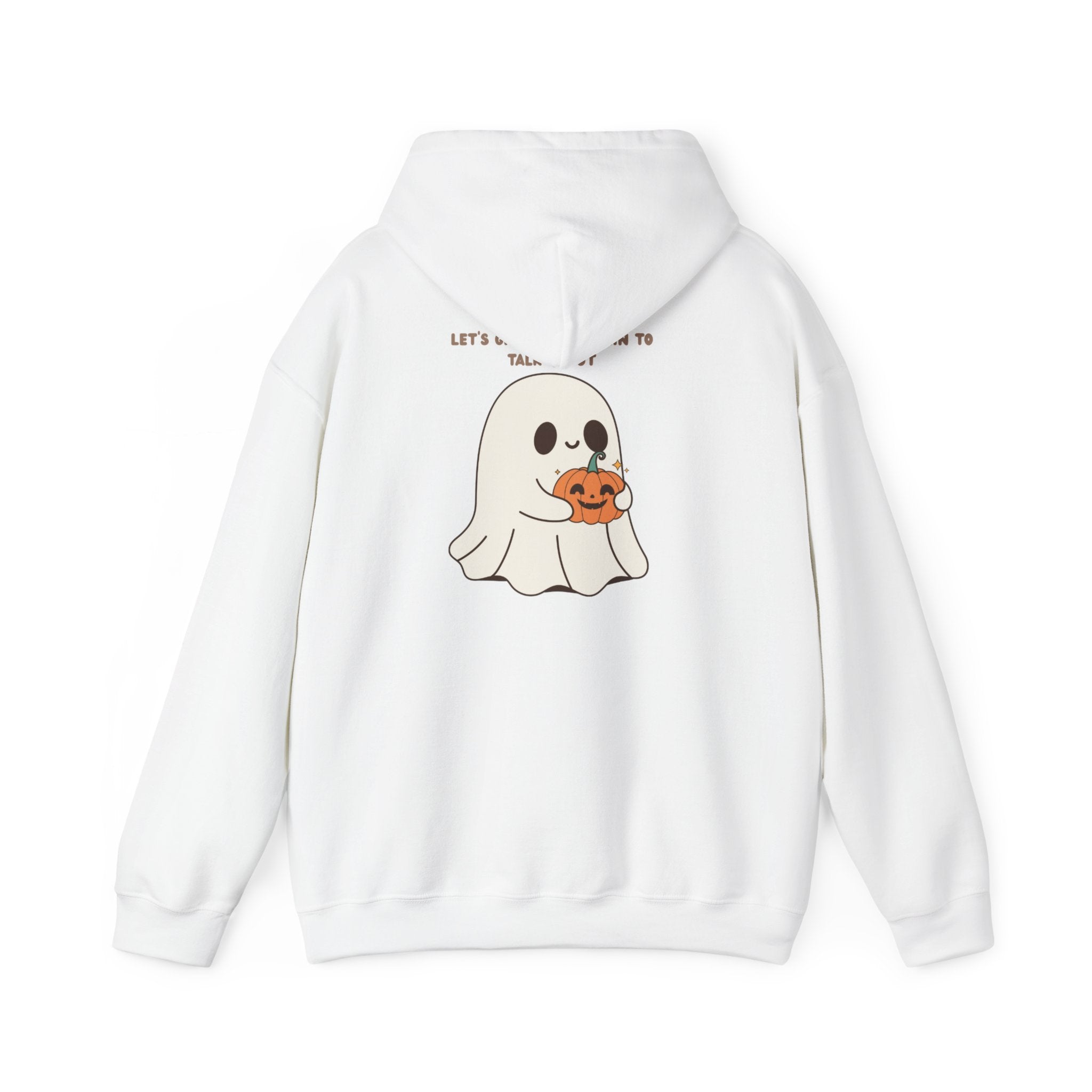 Ghost Pumpkin Hoodie Halloween Sweatshirt Cozy Fall Pullover