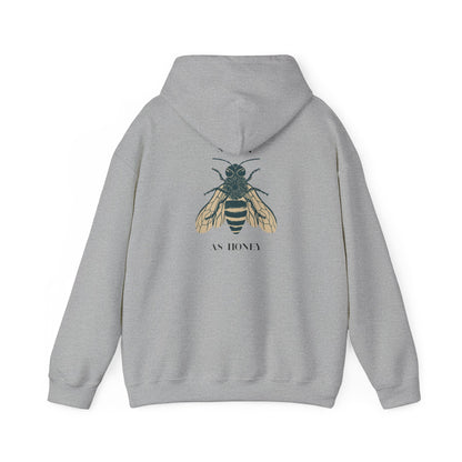 Bee Motif Unisex Hoodie – Organic Cotton Streetwear Sweatshirt