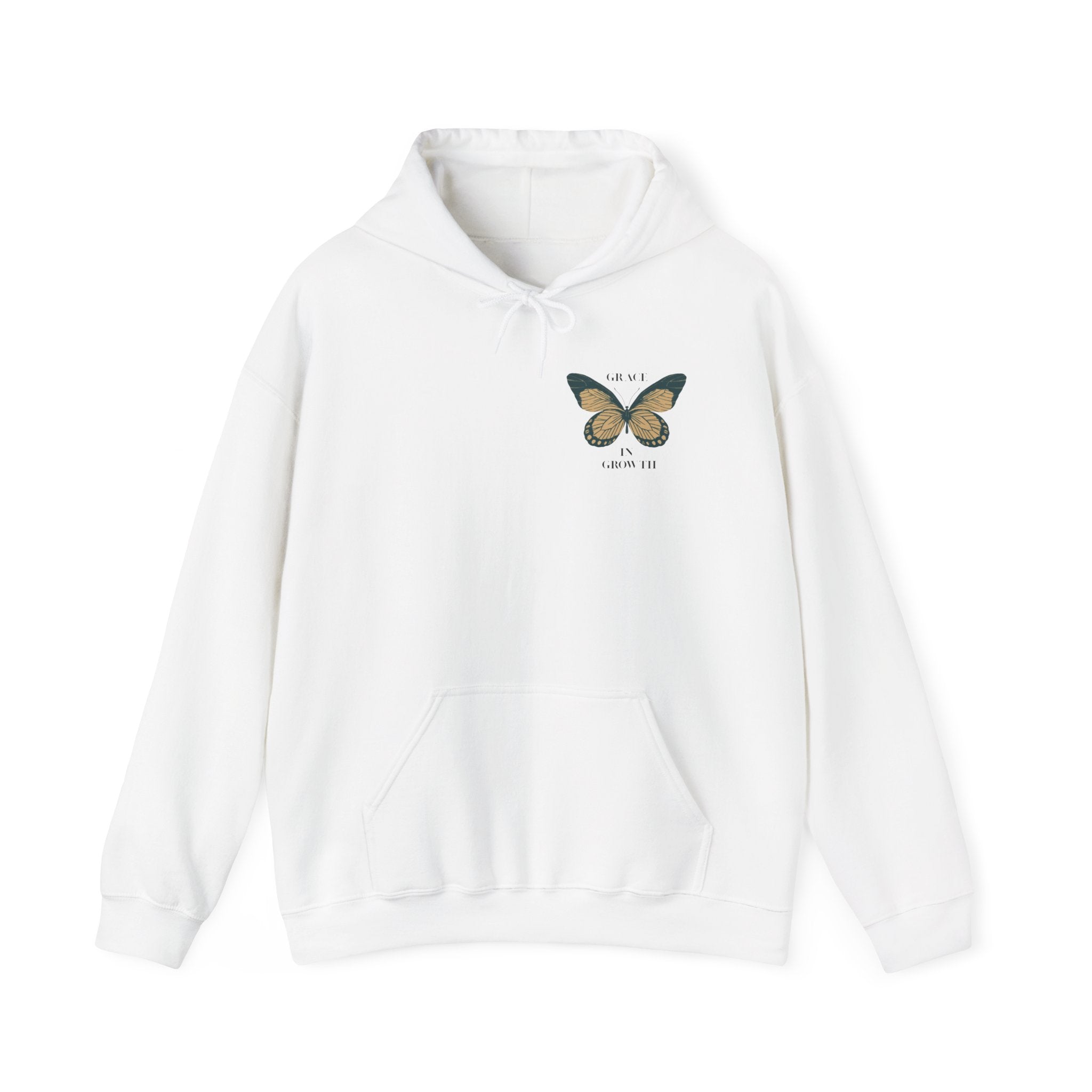 Grace in Growth Hoodie unisex butterfly motivational sweatshirt