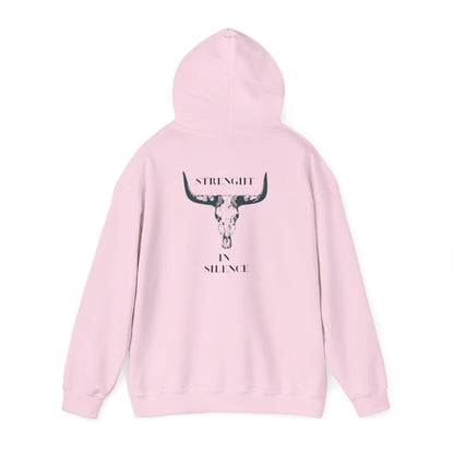 Boho Bull Skull Hoodie unisex western sweatshirt for cow lovers
