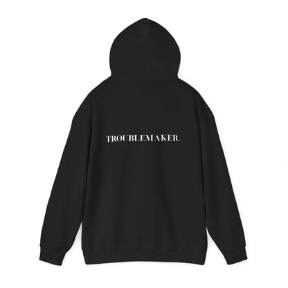 Troublemaker Graphic Hoodie – bold unisex sweatshirt for confident rebels