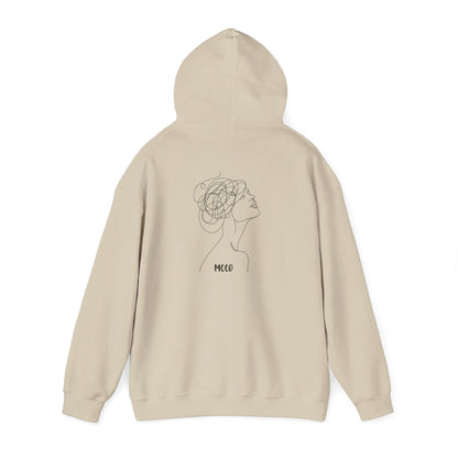 Elegant Floral Line Art Hoodie – minimalist unisex sweatshirt gift for her