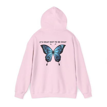 Mental Health Awareness Hoodie blue butterfly quote sweatshirt