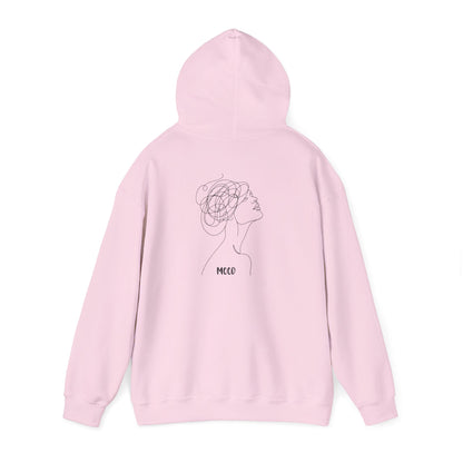 Elegant Floral Line Art Hoodie – minimalist unisex sweatshirt gift for her