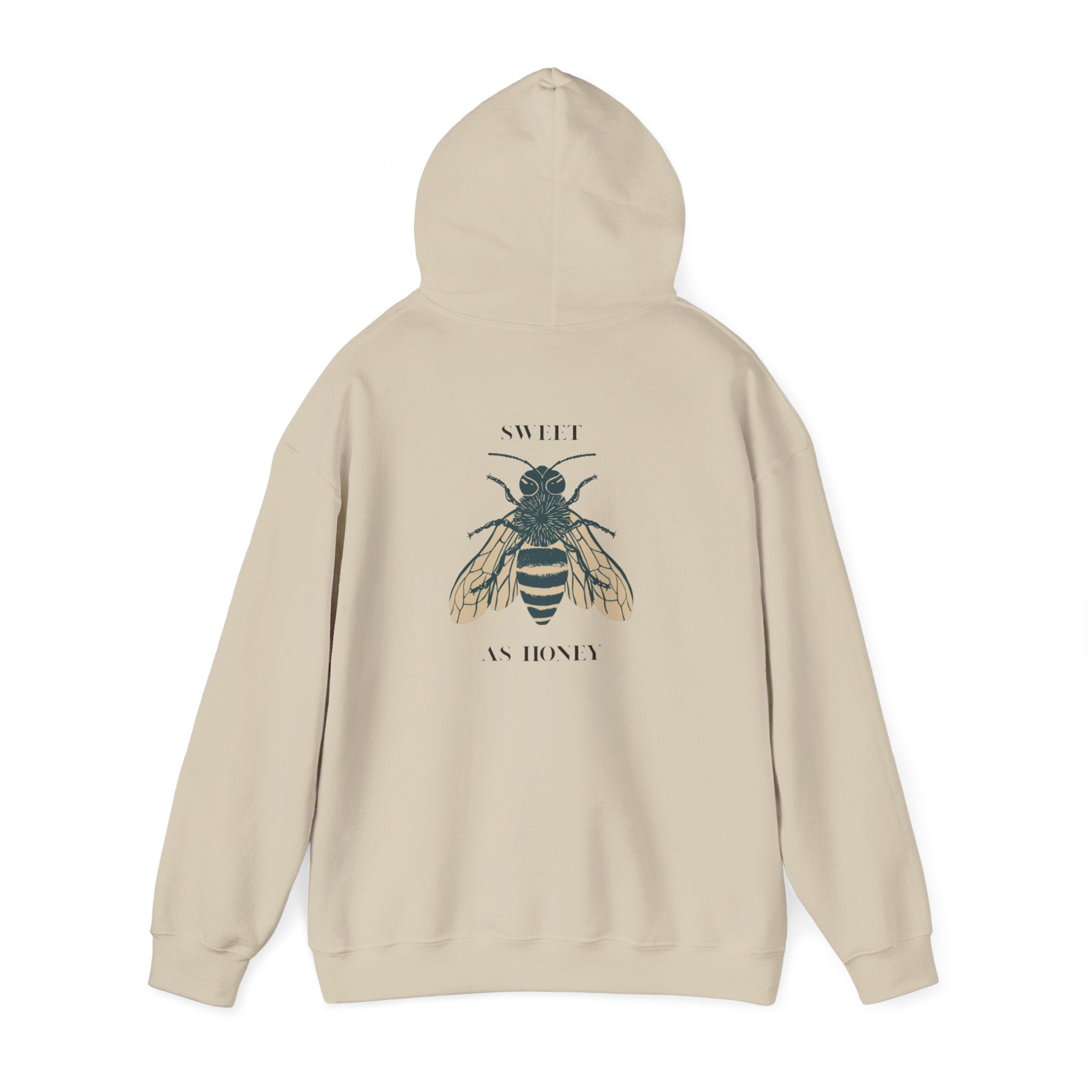 Bee Motif Unisex Hoodie – Organic Cotton Streetwear Sweatshirt