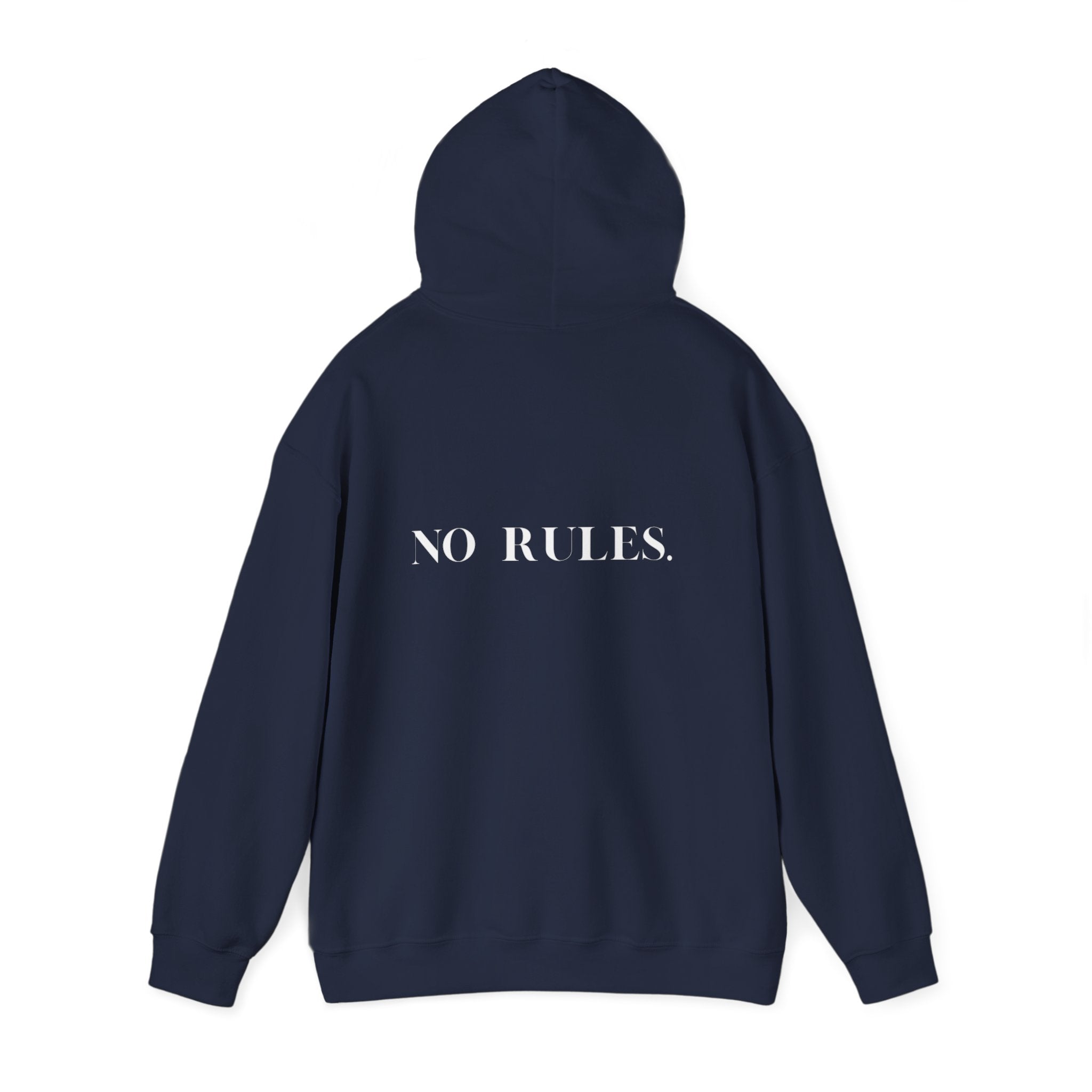 No Rules Black Hoodie – trendy unisex casual streetwear sweater