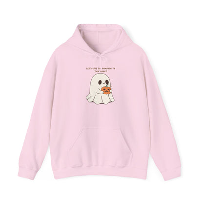 Ghost Pumpkin Hoodie Halloween Sweatshirt Cozy Fall Pullover