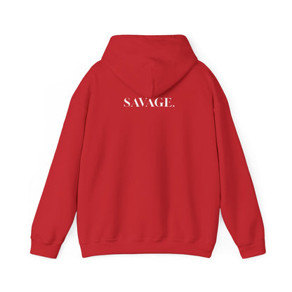 Savage Unisex Heavy Blend Hoodie – bold streetwear for confident comfort