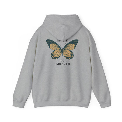 Grace in Growth Hoodie unisex butterfly motivational sweatshirt