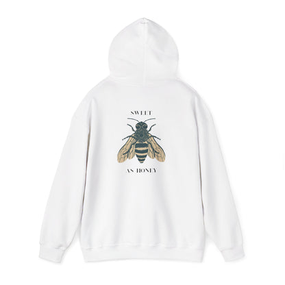 Bee Motif Unisex Hoodie – Organic Cotton Streetwear Sweatshirt