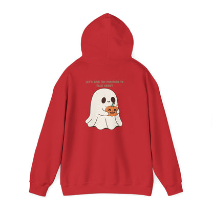 Ghost Pumpkin Hoodie Halloween Sweatshirt Cozy Fall Pullover