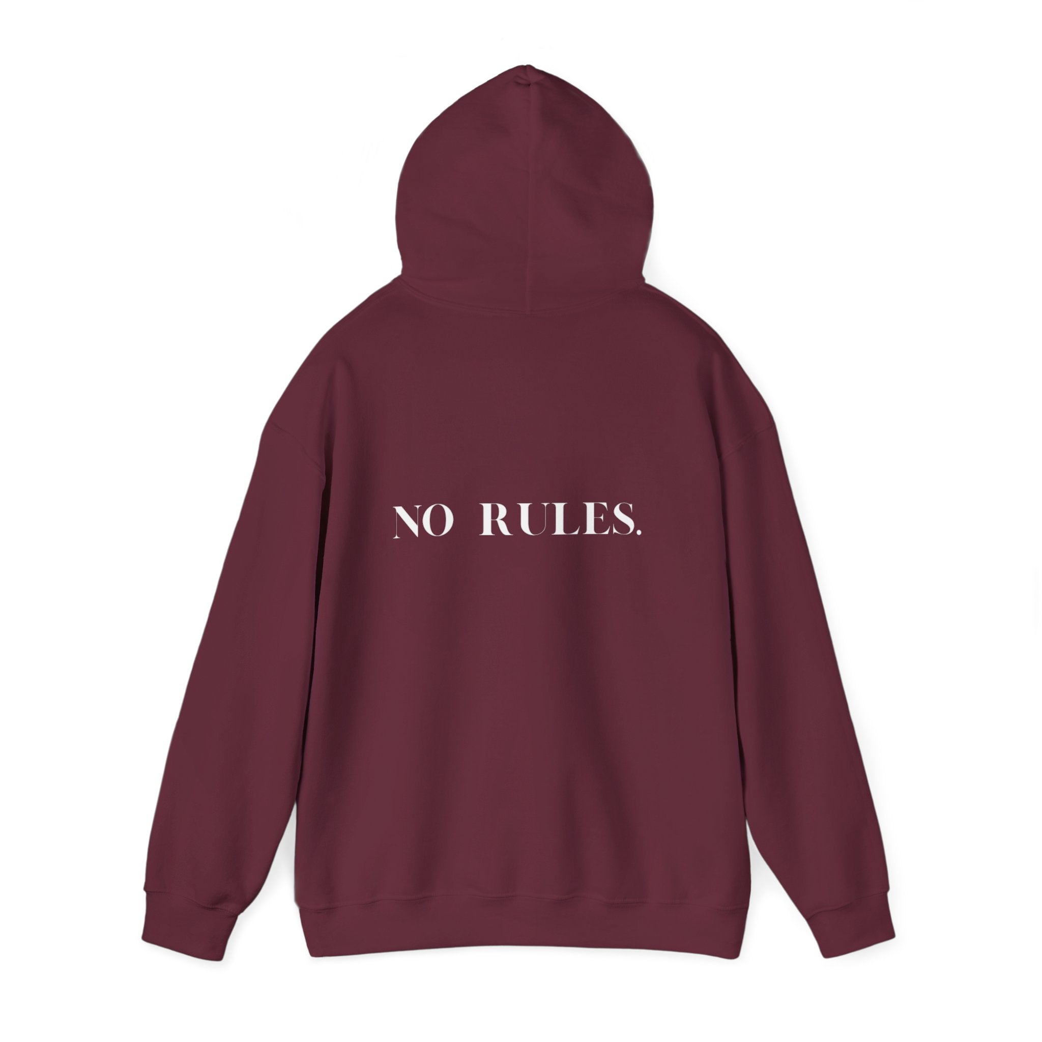 No Rules Black Hoodie – trendy unisex casual streetwear sweater