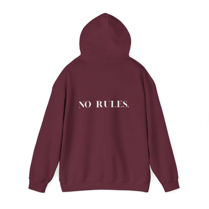 No Rules Black Hoodie – trendy unisex casual streetwear sweater