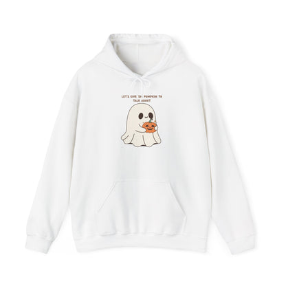 Ghost Pumpkin Hoodie Halloween Sweatshirt Cozy Fall Pullover