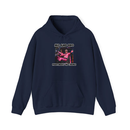 Partners in Crime Hooded Sweatshirt – fun best friend unisex hoodie