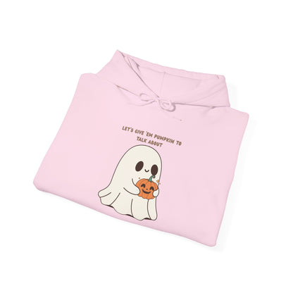 Ghost Pumpkin Hoodie Halloween Sweatshirt Cozy Fall Pullover